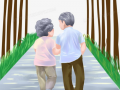 散步漫画图片,漫画中的悠闲生活剪影